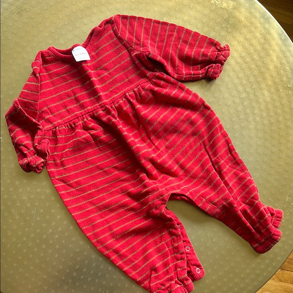 Hanna Andersson Red Cozy Jumpsuit